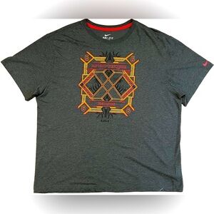 Nike Gray “He Who Conquers Endures” Short Sleeve Tee XXL